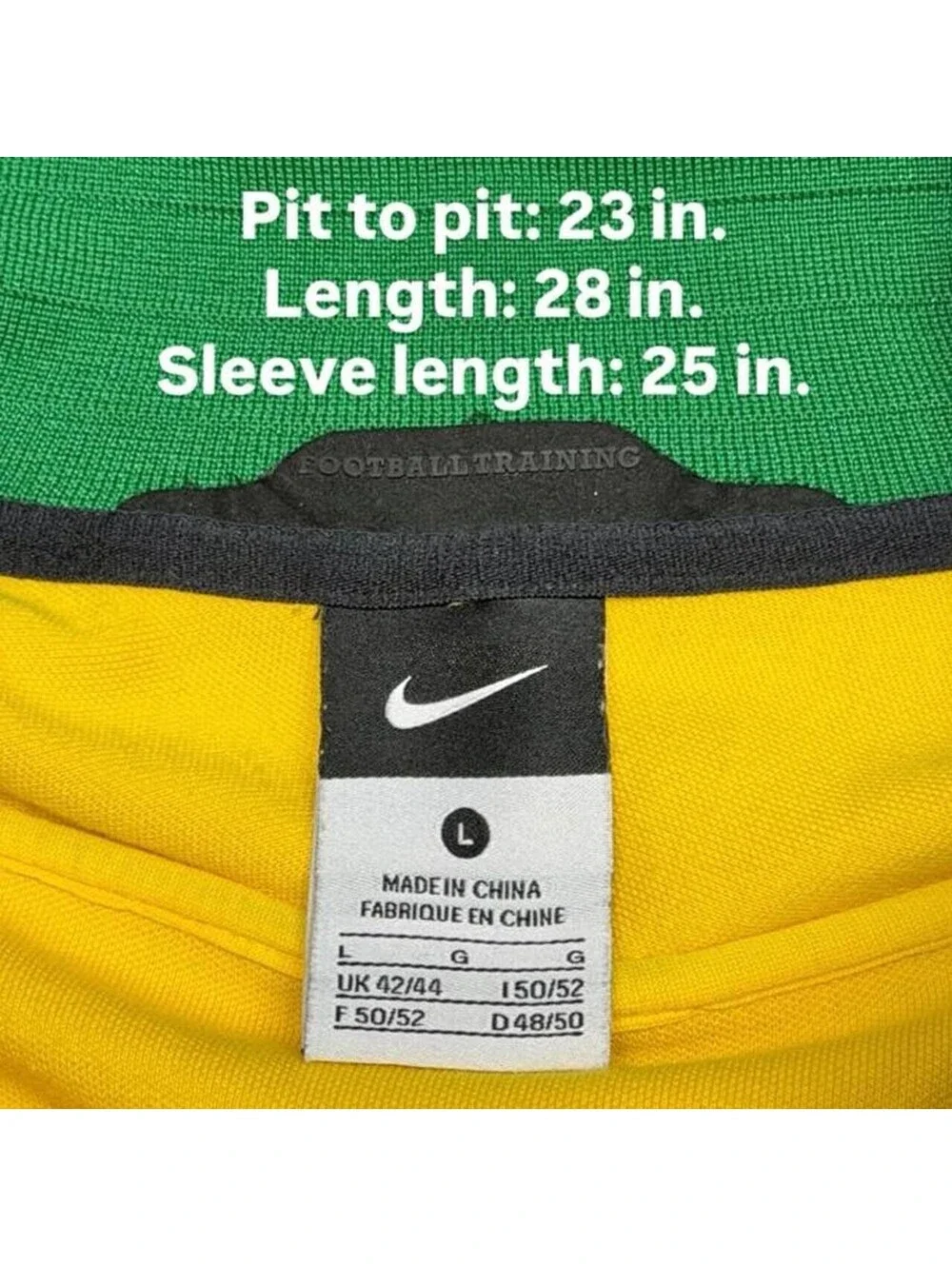 2014 BRAZIL N98 Nike Football Soccer Jacket 589852-703 Men’s Medium Yellow Green